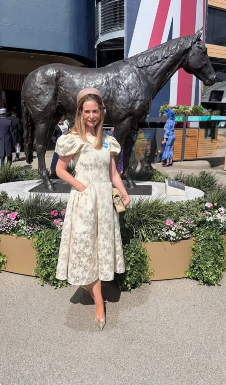 Stunning chic and stylish pillbox at the races