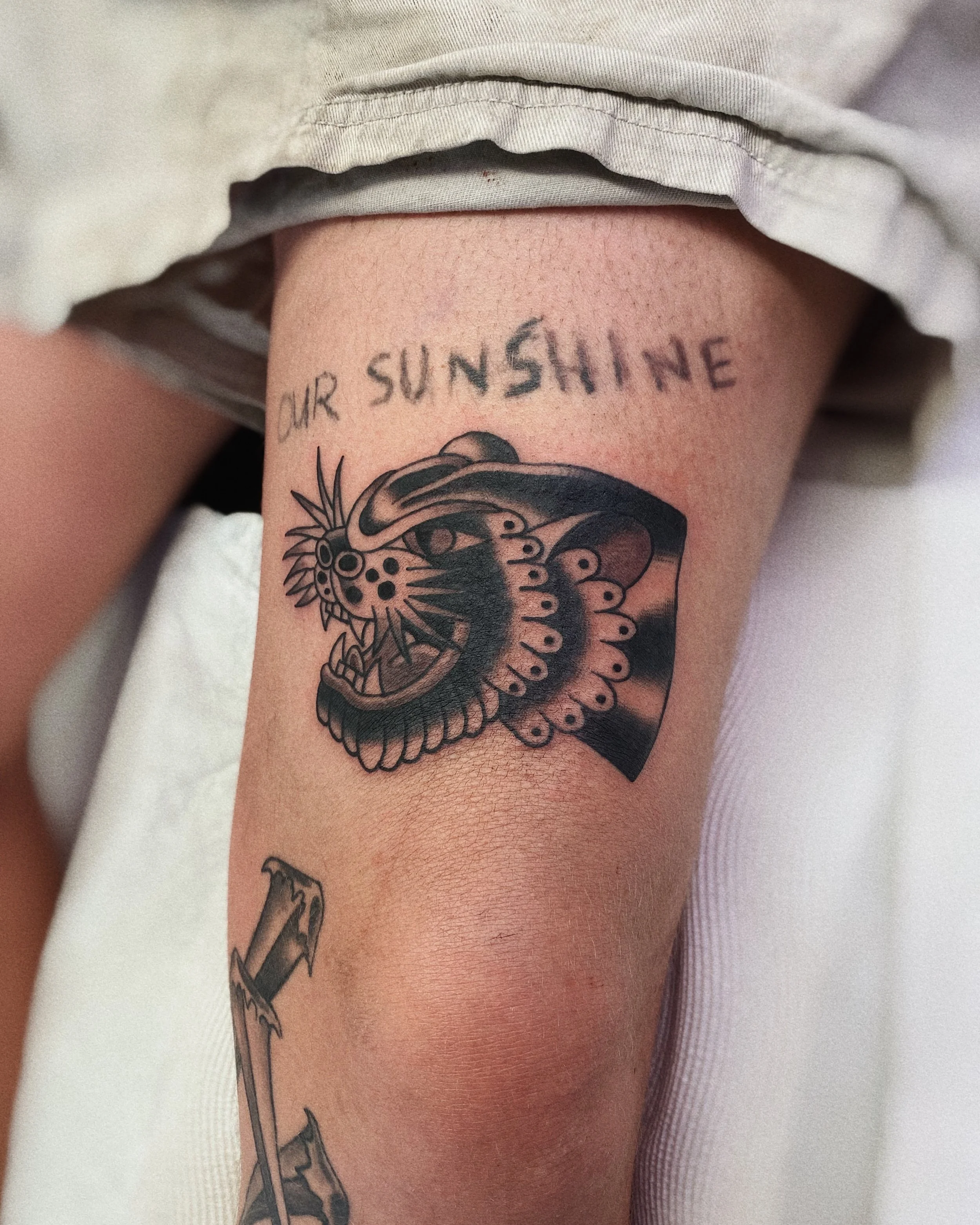 Hamish Robins American Traditional Tattoo Panther West End Brisbane Queensland