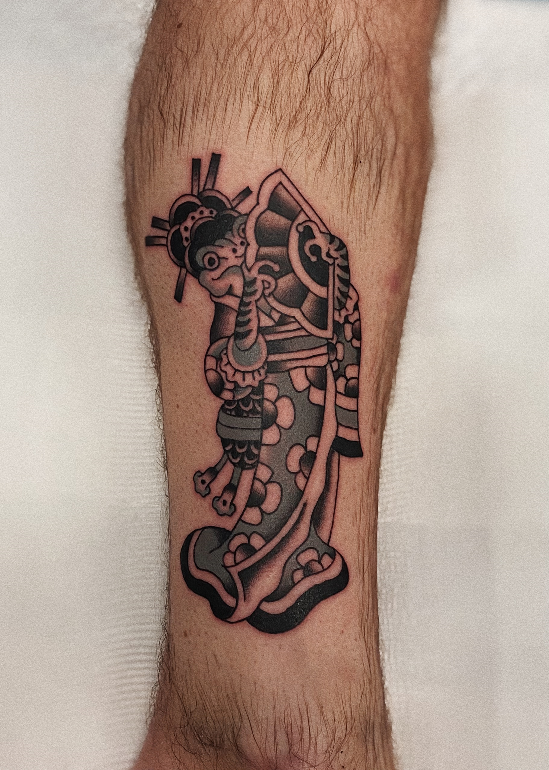 Hamish Robins Traditional Frog Geisha Tattoo Brisbane West End Queensland Australia