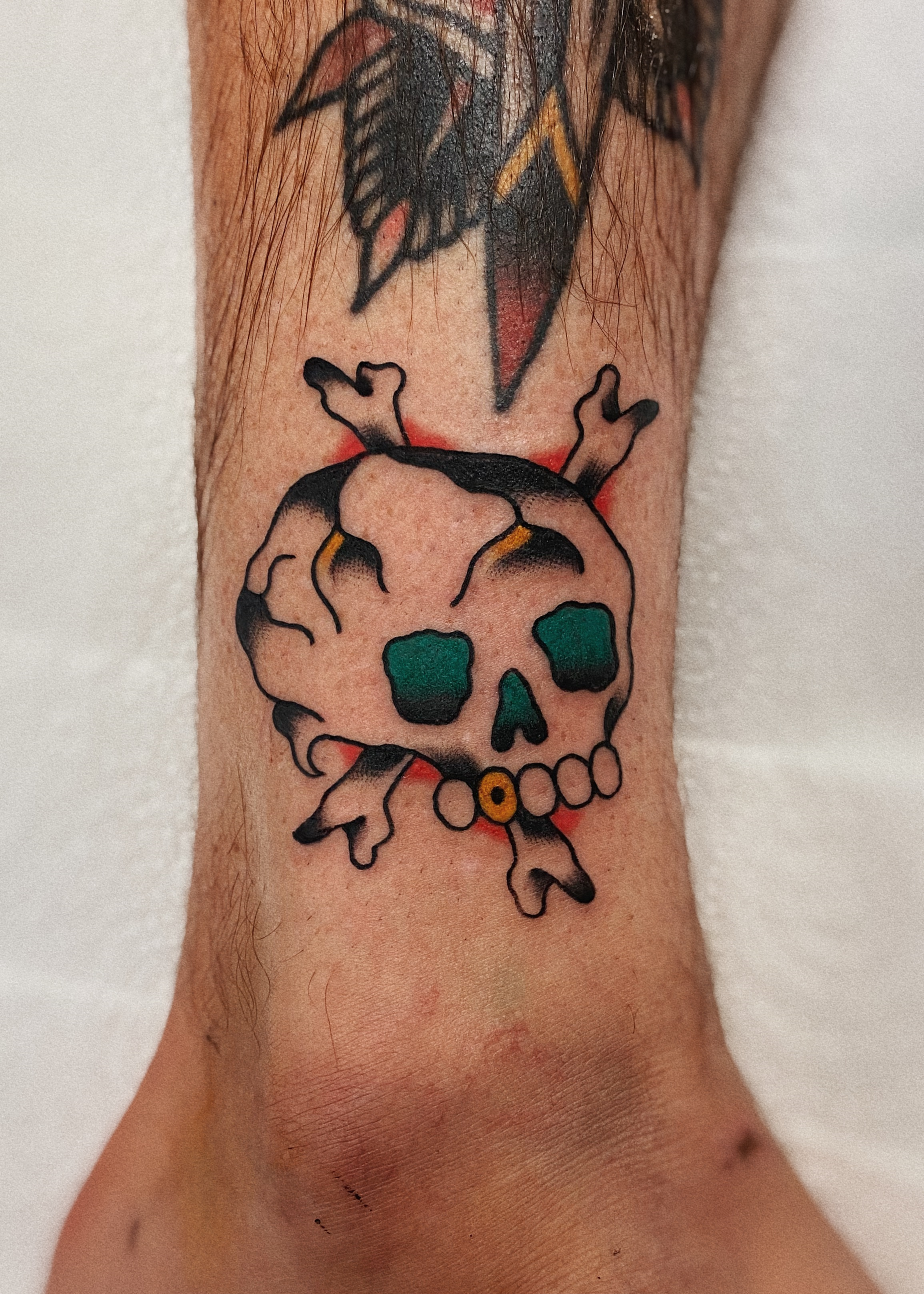 Hamish Robins Traditional Skull Tattoo Brisbane West End Queensland Australia