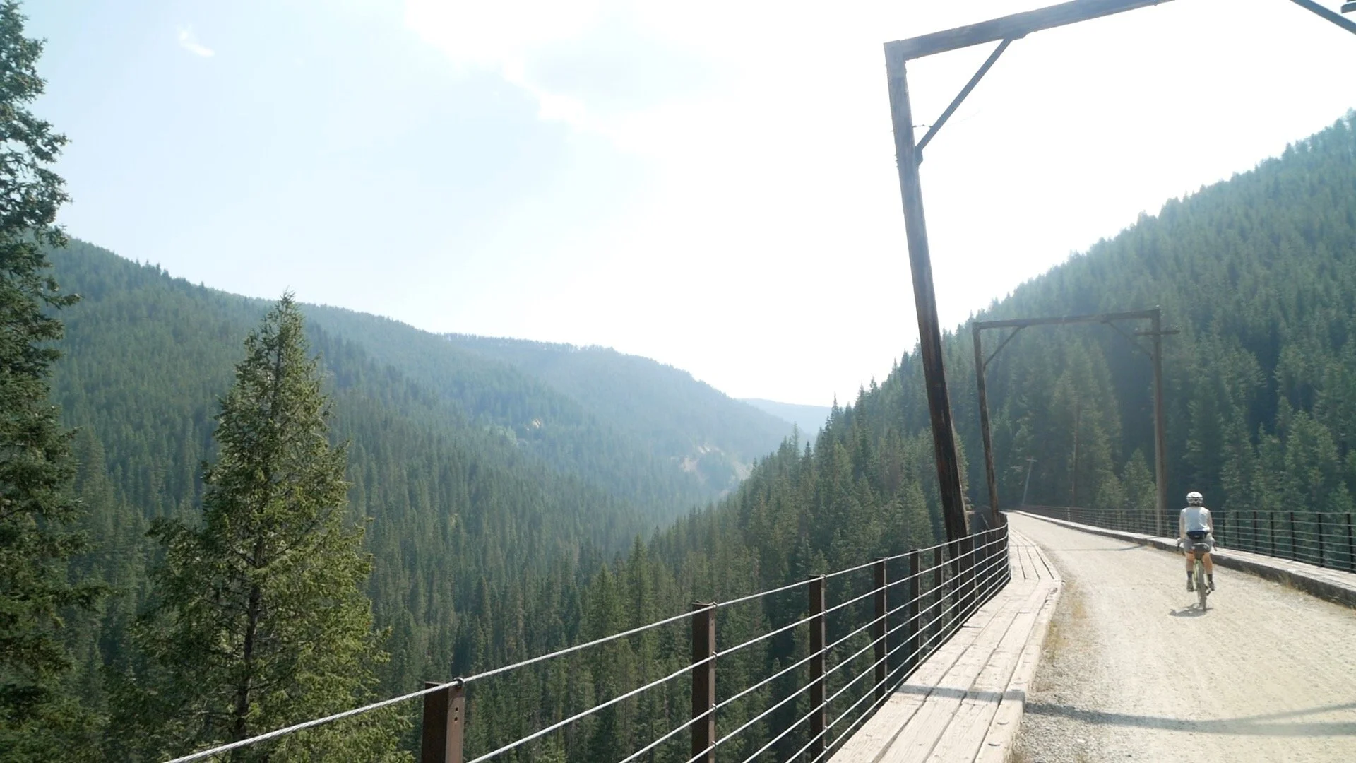 Riding the Route of the Hiawatha Scenic Bike Trail