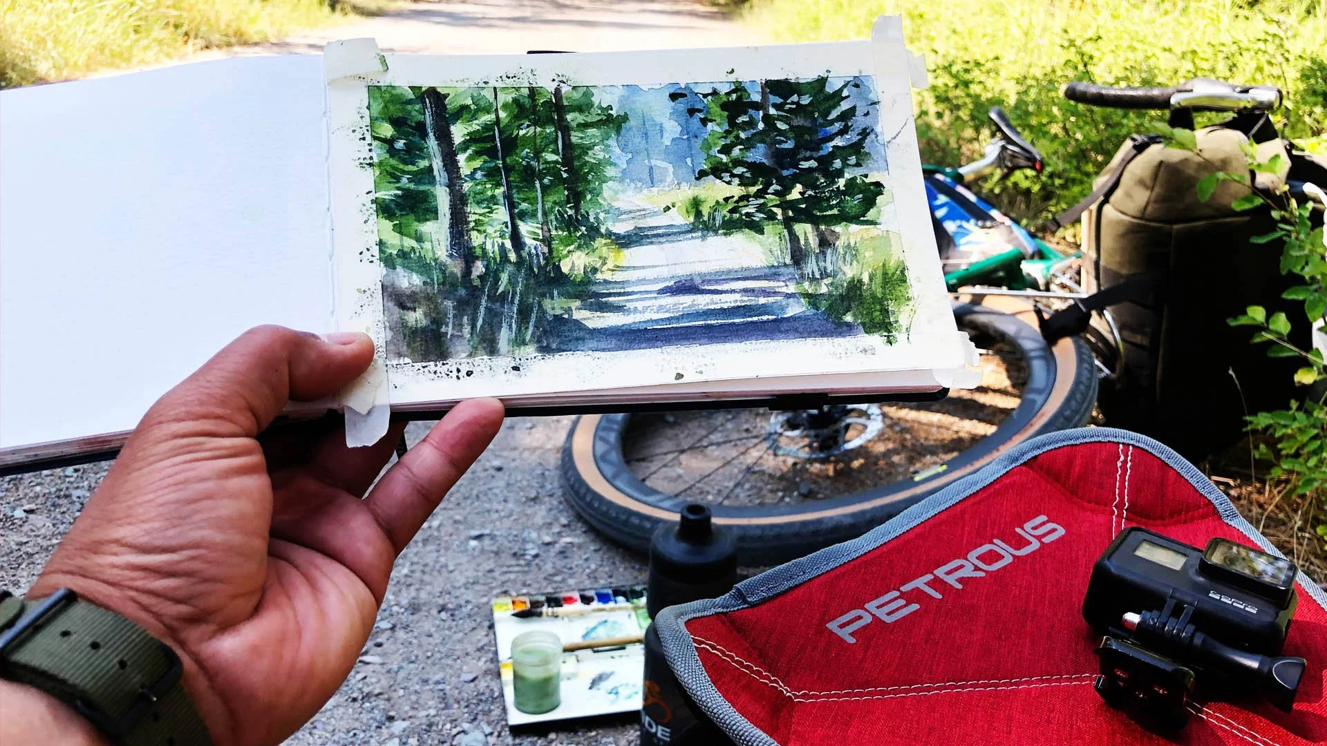 A Guide to Watercolors and Bicycling (#BikePainting)