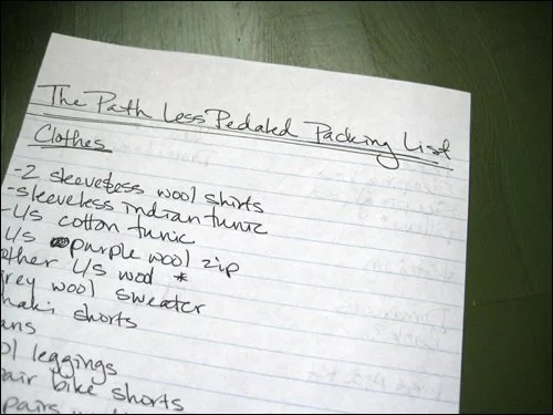 Laura's Packing List 