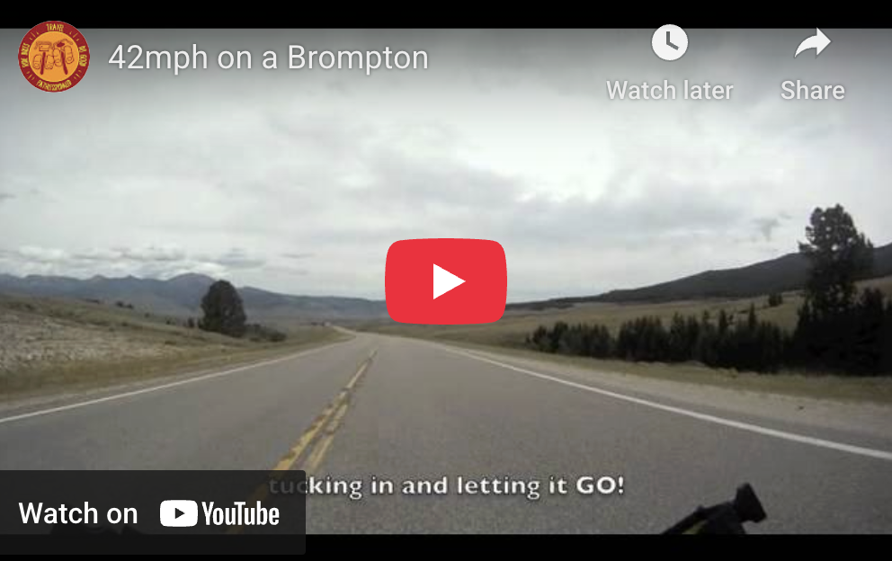 42 MPH on a Brompton!