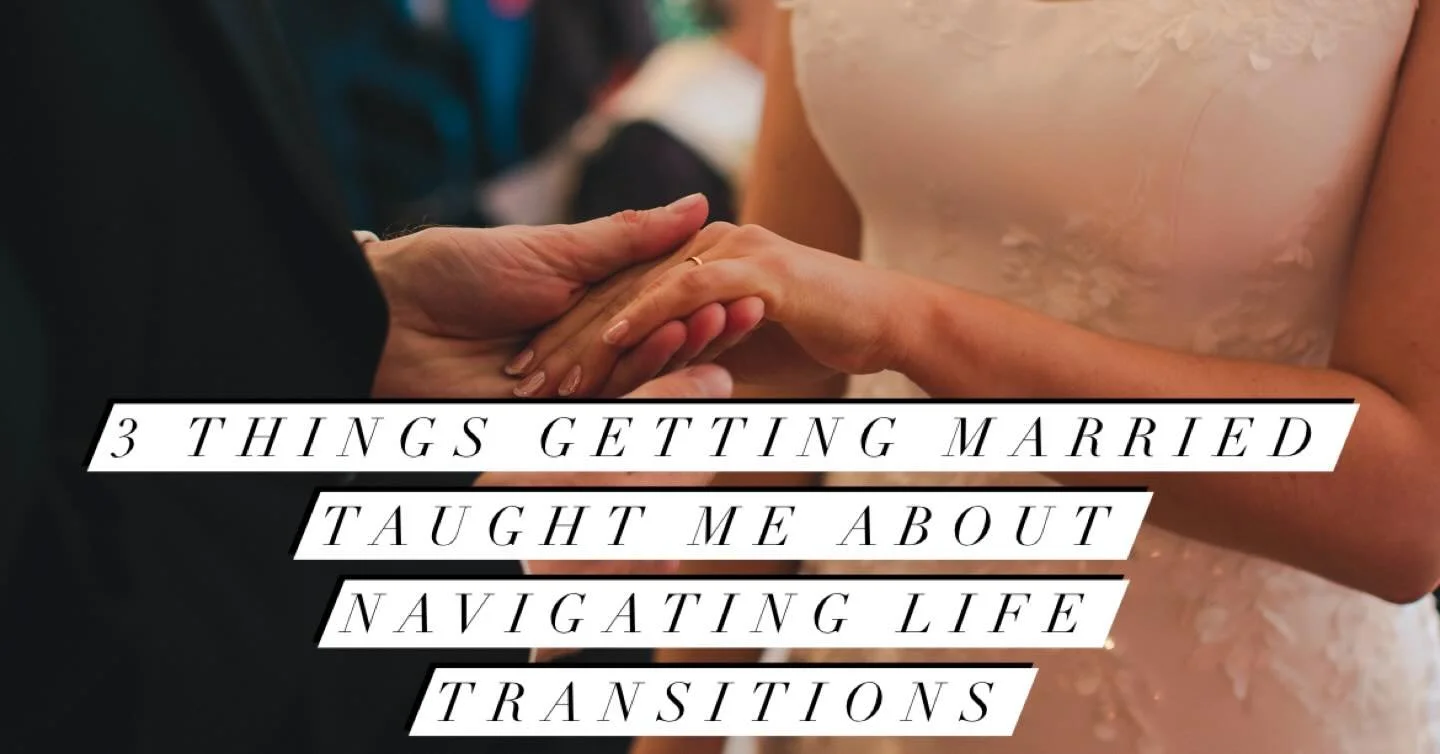 What getting married taught me about navigating major life transitions 💍

Getting married surprised me - not because it was stressful - but because of how it was stressful.

Here are three things it taught me about big life transitions more generall