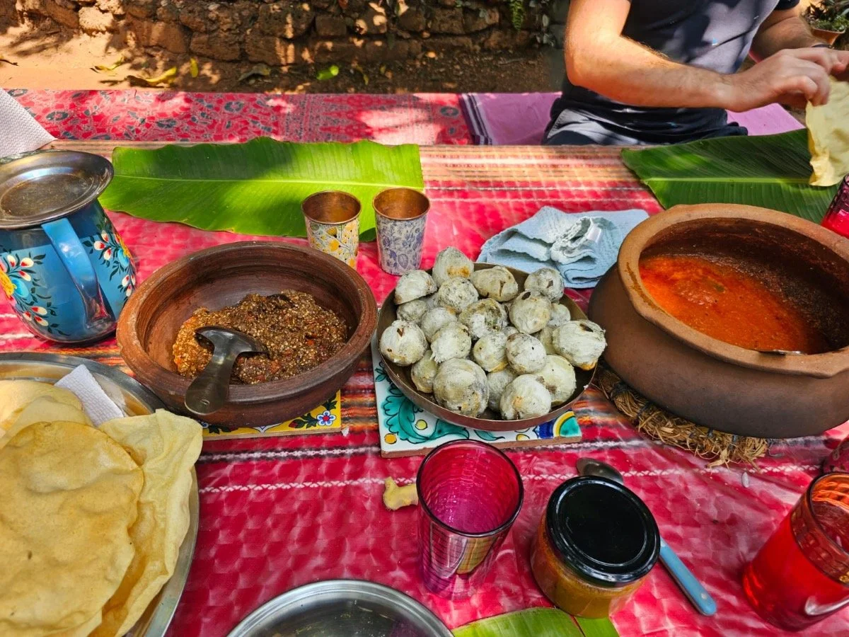 Fresh organic food at The Art Farm, Goa