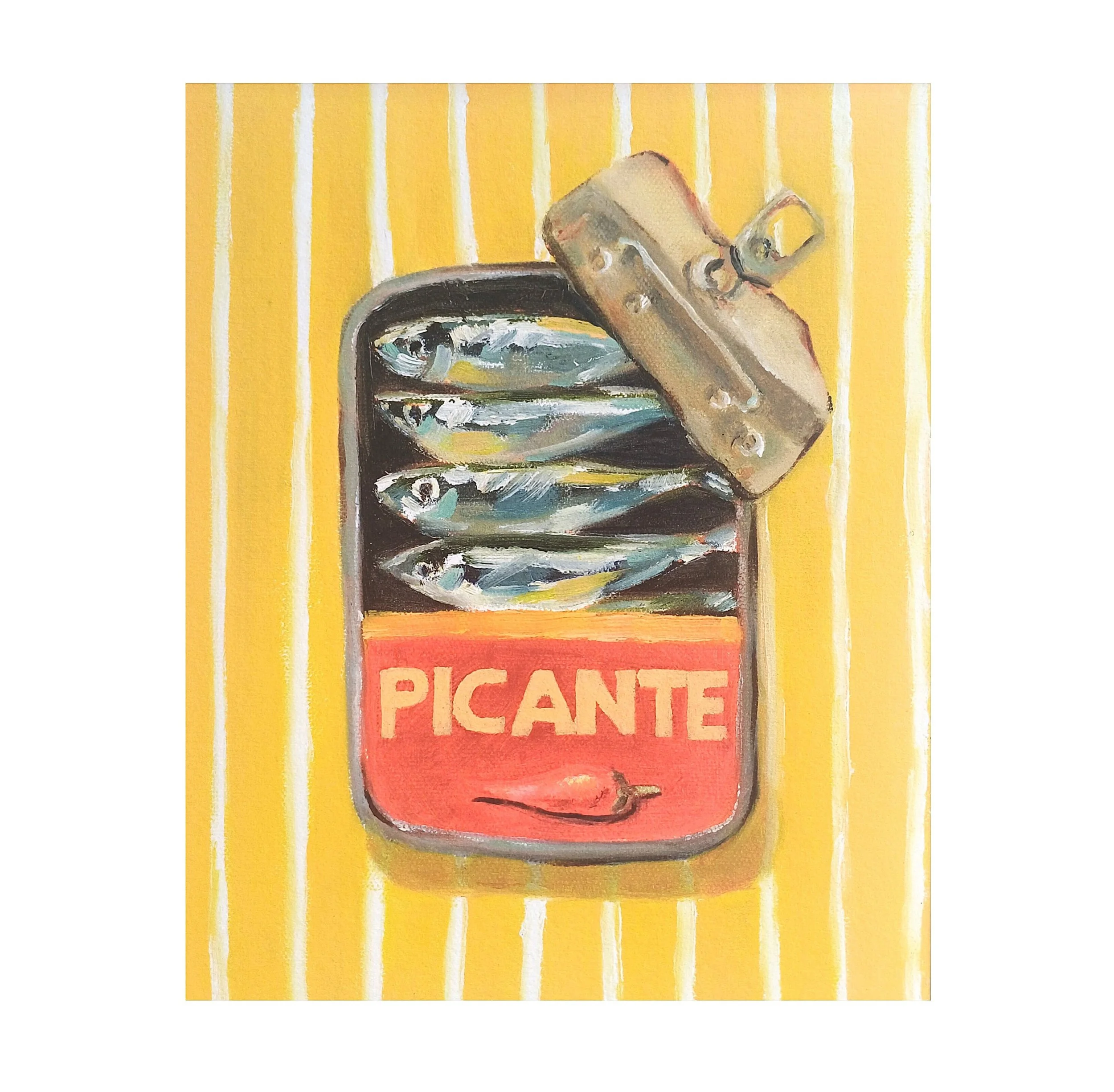 SARDINE TIN PRINT (YELLOW)