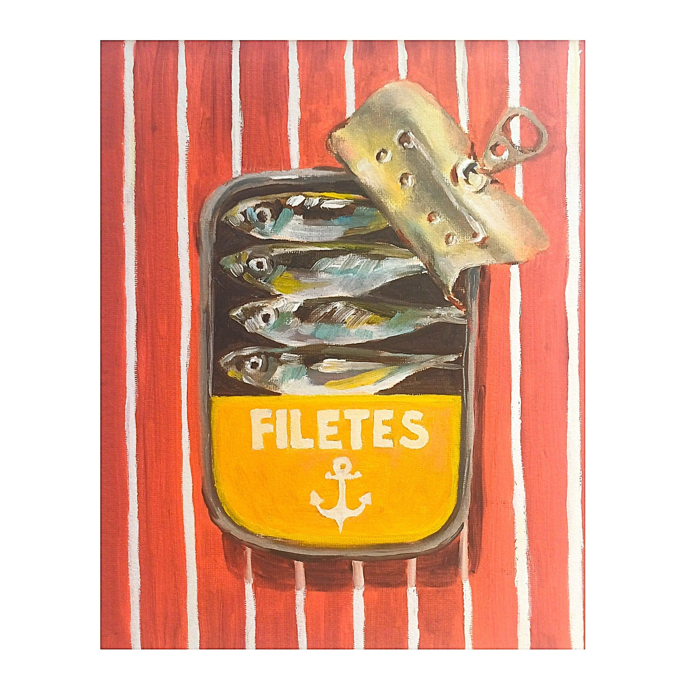 SARDINE TIN PRINT (RED)