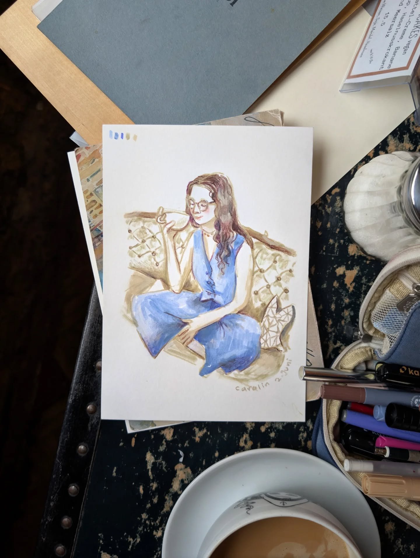 @caro.delin 

#illustration #cafe #zeichnen #portrait