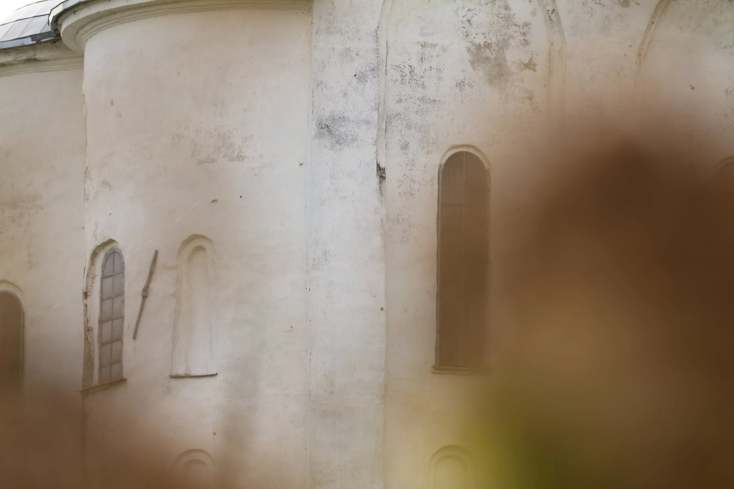Wall of St. Georges Cathedral at Yuriev Monastery