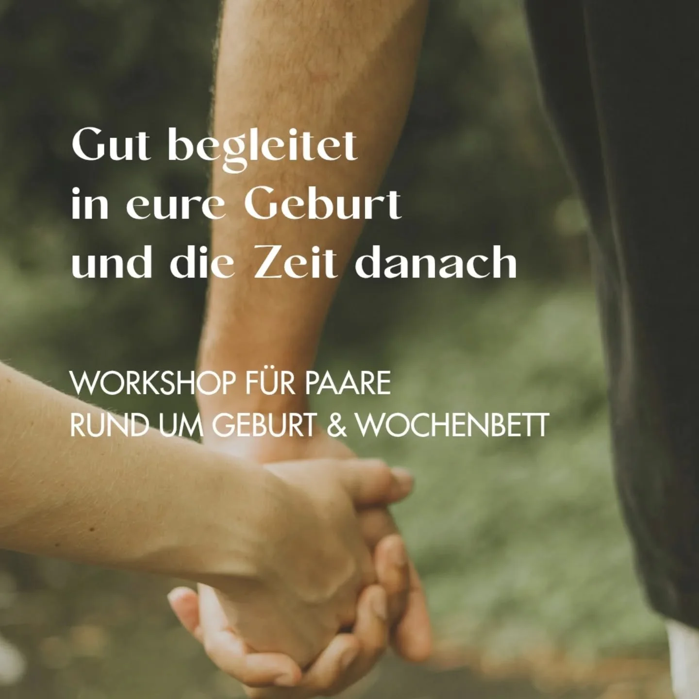 Wie Schwangerschaft, Geburt und Wochenbett verlaufen, kann man nicht immer planen. Aber man kann sich bestm&ouml;glich und ganzheitlich darauf vorbereiten. Gemeinsam als Eltern, die ein Kind erwarten. Gemeinsam als Familie, die w&auml;chst. 

Denn es
