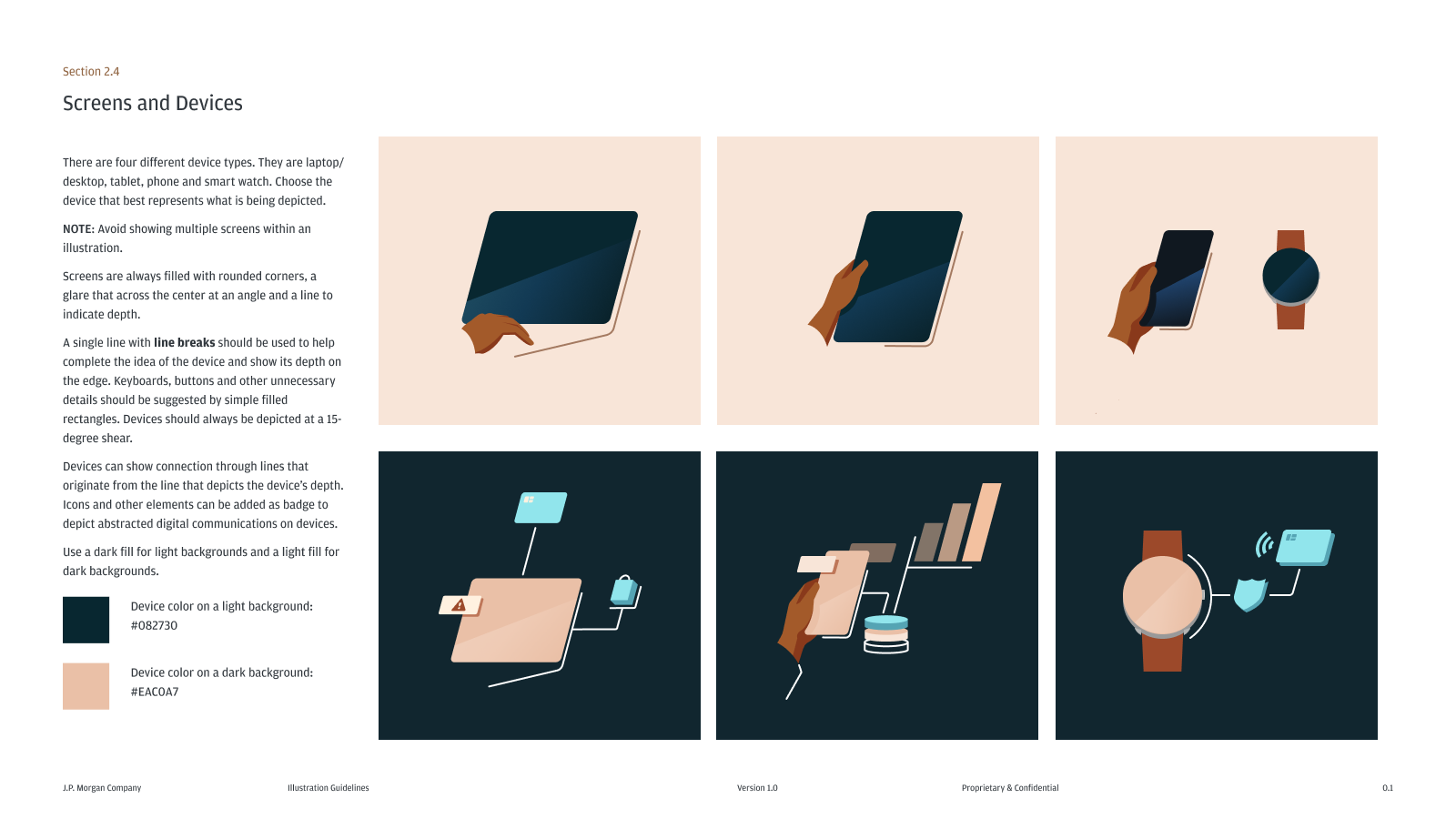 My team worked on the JPM illustration guidelines in collaboration with the JPM brand team. I creative directed the style, the guidance development, what sections were and weren't needed and the rollout plan.