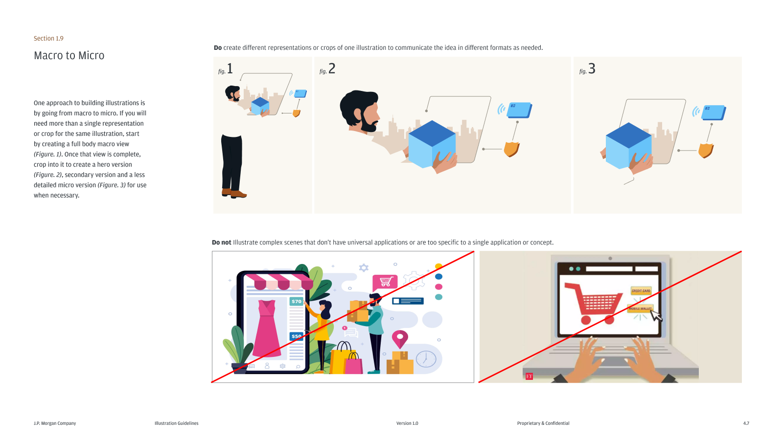 My team worked on the JPM illustration guidelines in collaboration with the JPM brand team. I creative directed the style, the guidance development, what sections were and weren't needed and the rollout plan.