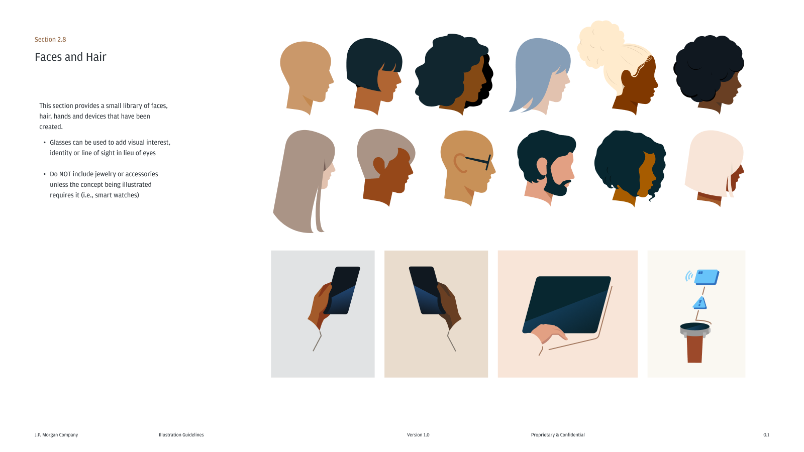 My team worked on the JPM illustration guidelines in collaboration with the JPM brand team. I creative directed the style, the guidance development, what sections were and weren't needed and the rollout plan.