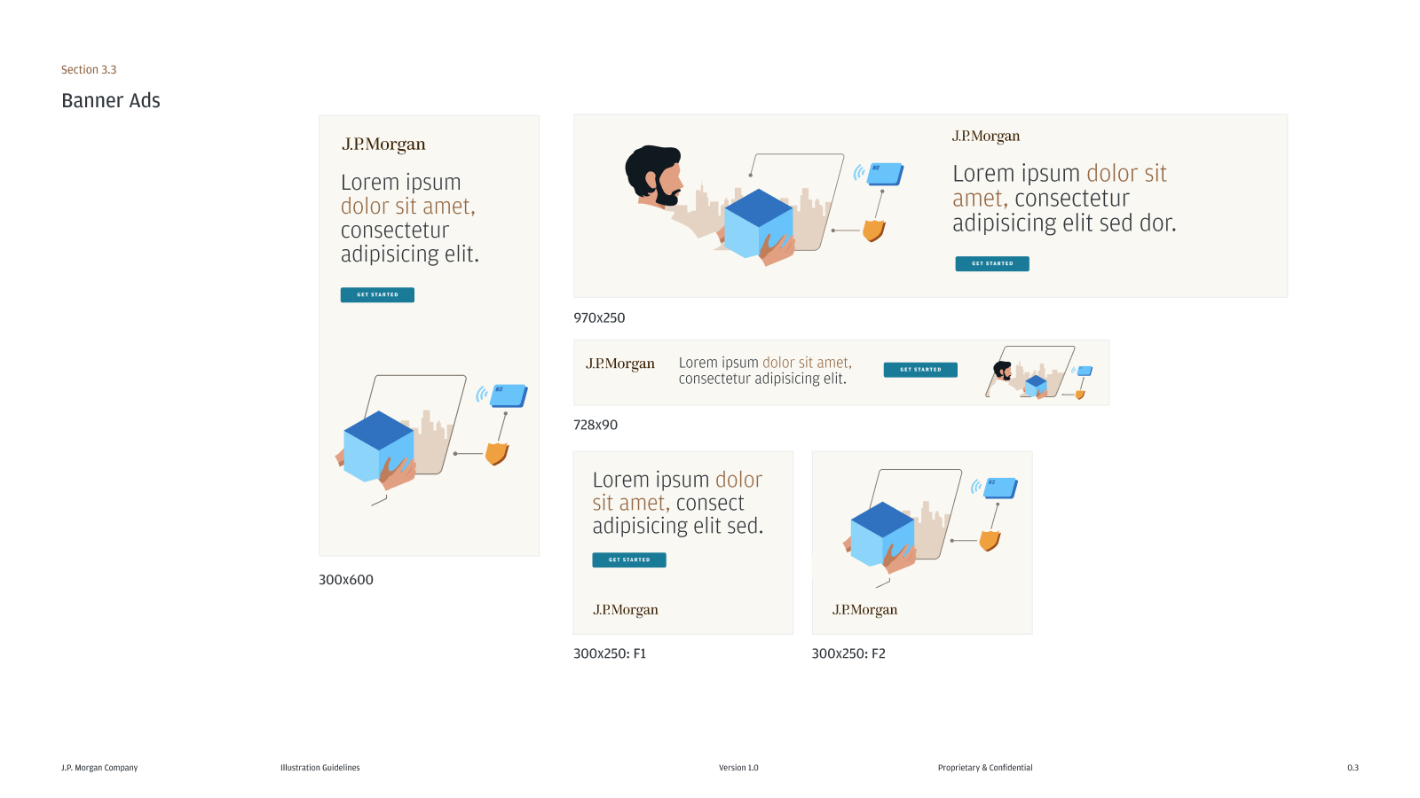 My team worked on the JPM illustration guidelines in collaboration with the JPM brand team. I creative directed the style, the guidance development, what sections were and weren't needed and the rollout plan.