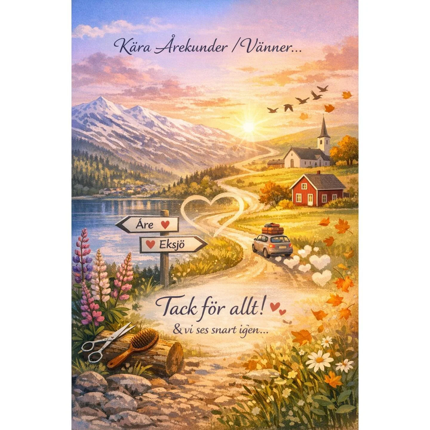 K&auml;ra &Aring;rekunder/v&auml;nner.

Det &auml;r med blandade k&auml;nslor som jag meddelar att jag &amp; Studio 21 Kvadrat kommer flytta tillbaka s&ouml;derut till h&ouml;sten. 

Jag &auml;r S&Aring; tacksam f&ouml;r att ha haft dessa 6 &aring;r 