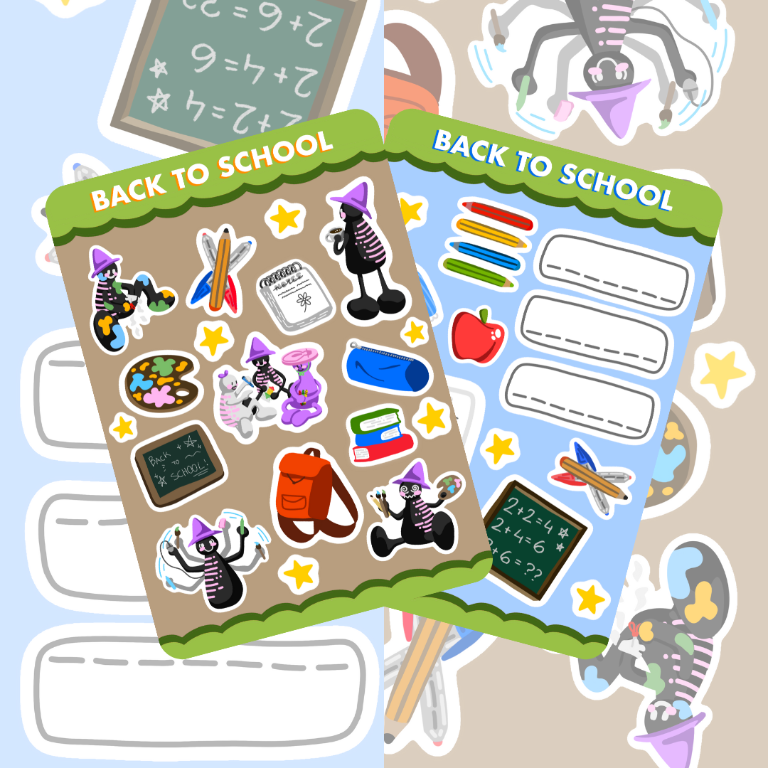 Back to School Sticker Sheet (BUNDLE)