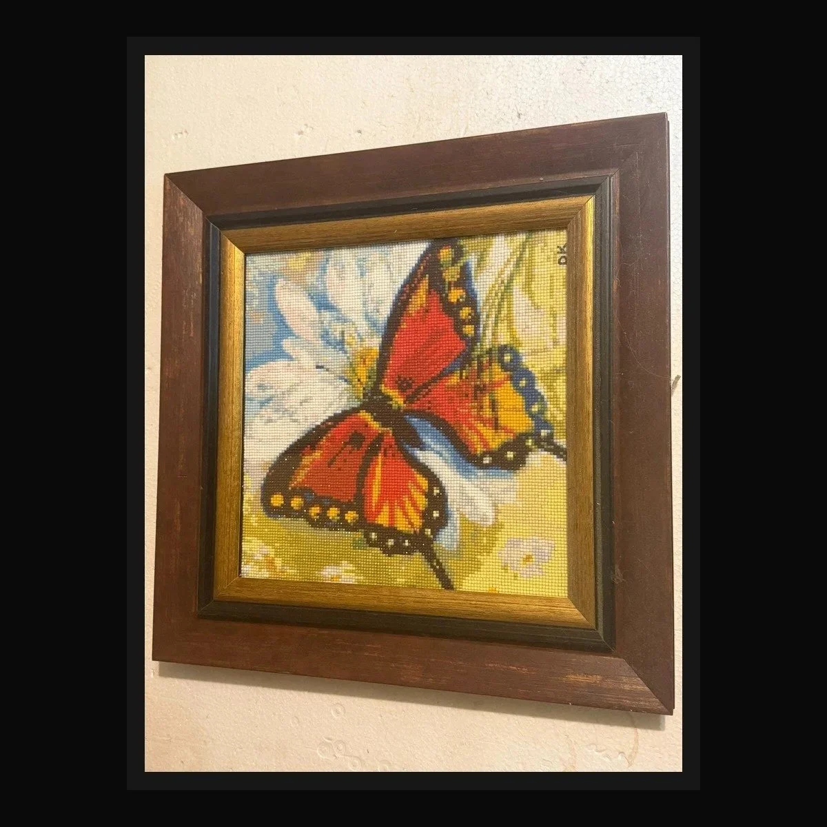 Monarch Butterfly Framed Diamond Art