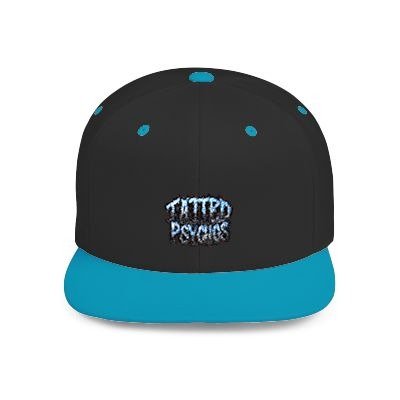 A black and blue baseball cap with the words "Tilted Heads" embroidered on the front.