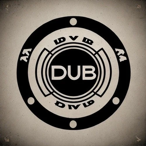 A black and white circular logo with the word "DUB" in the center and the letters "AVB" repeated around the circle.