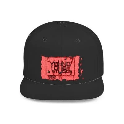 Black baseball cap with a red rectangular patch on the front that has black text reading 'YANG STUDIO'.