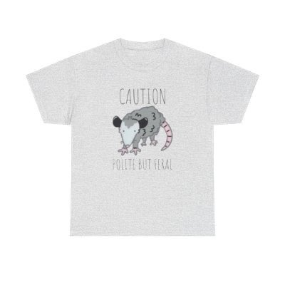 Funny custom unisex heavy cotton t-shirt with a quirky animal graphic design.
