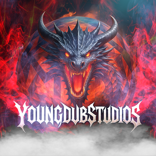 Custom YOUNGDUBSTUDIOS monster face logo design designed by YOUNGDUBSTUDiOS Ithaca
