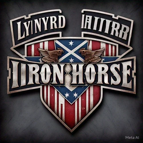 Custom "IRON HORSE" graphic logo design designed by YOUNGDUBSTUDiOS Ithaca
