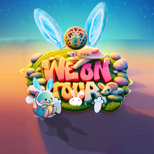 Custom "WE ON TOUR" neon graphic logo design designed by YOUNGDUBSTUDiOS Ithaca

