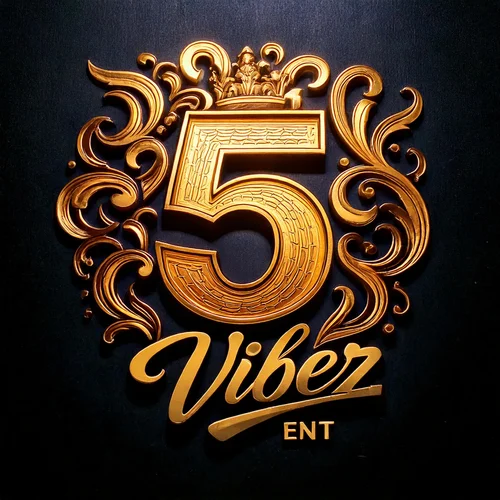 Custom "5 VIBEZ" dark graphic logo design designed by YOUNGDUBSTUDiOS Ithaca
