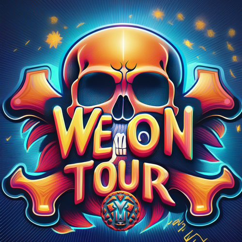 Custom "WE ON TOUR" colorful graffiti design designed by YOUNGDUBSTUDiOS Ithaca
