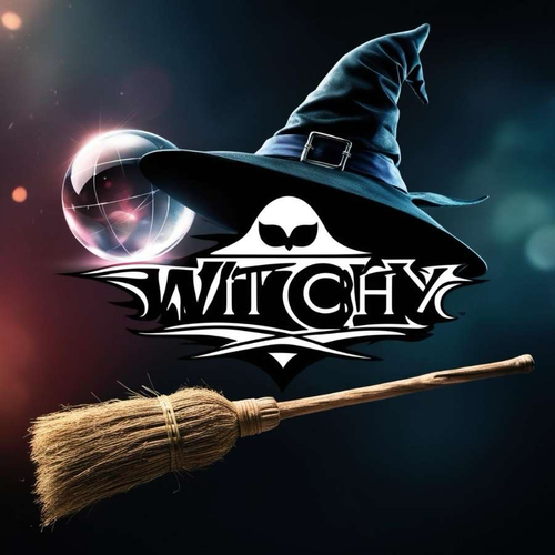 Custom "WITCHY" graphic design with witch hat and moon illustration designed by YOUNGDUBSTUDiOS Ithaca
