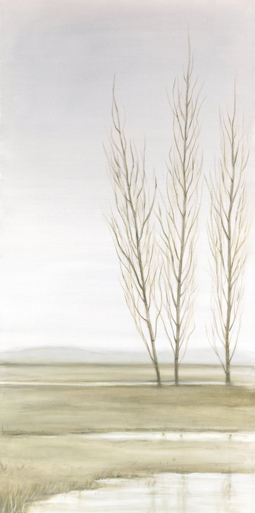 Poplars
Oil on Canvas 36" x 18"