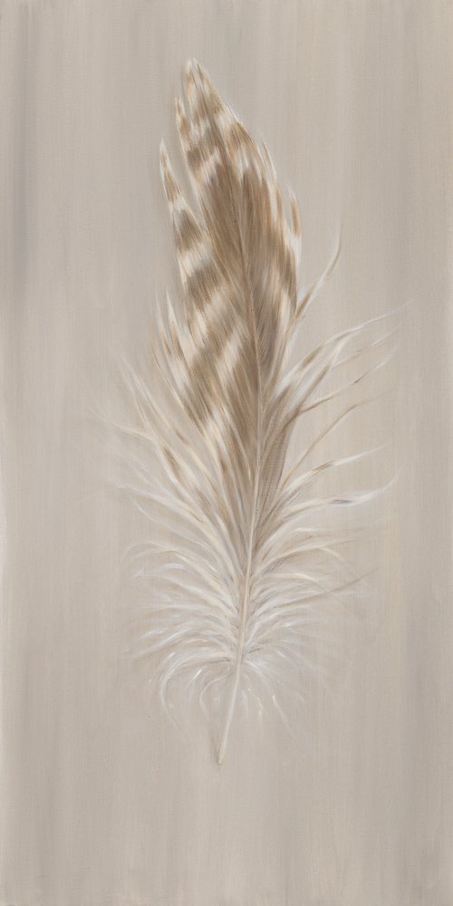 Barred Feather
Oil on Canvas 48" x 24"