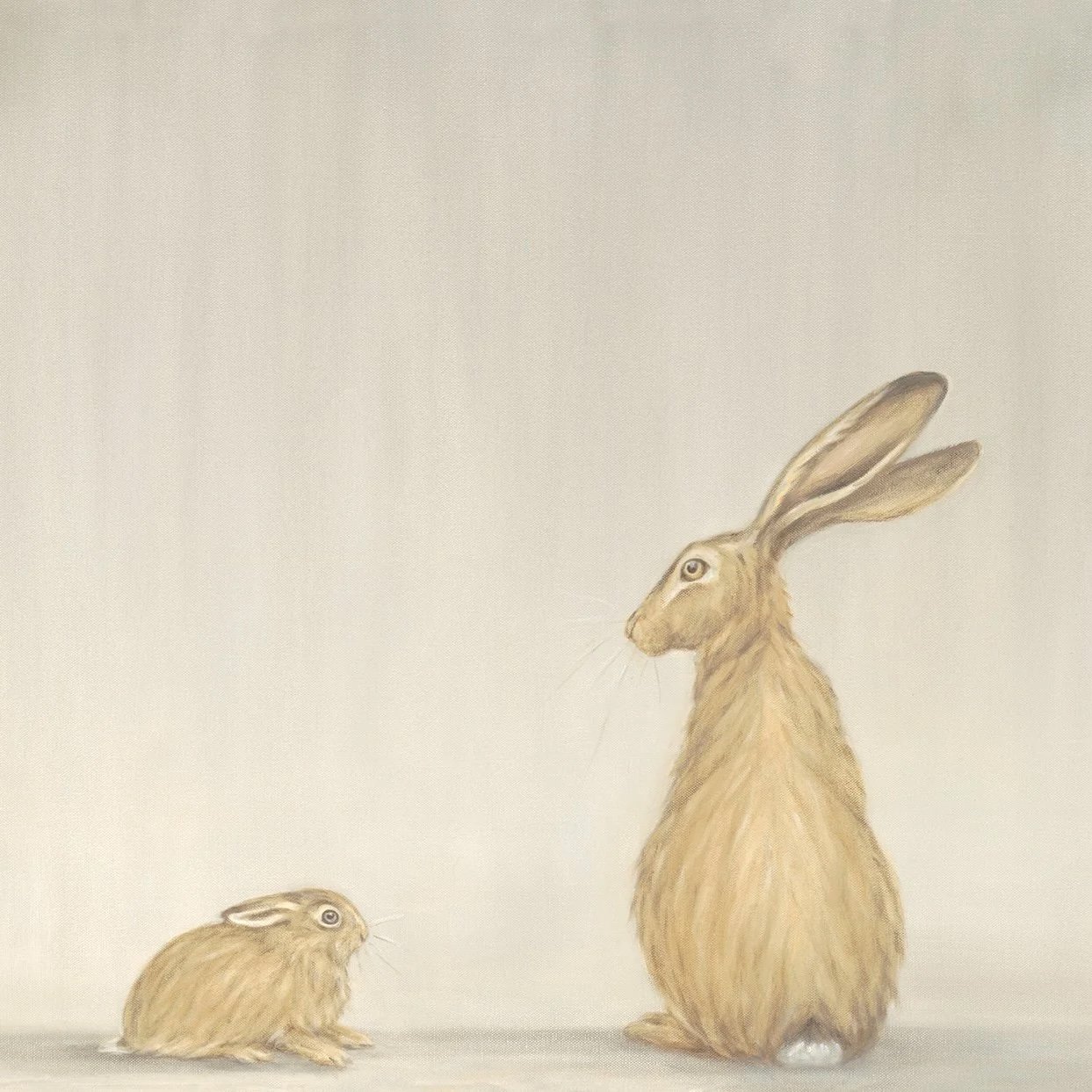 Hare and Leverets Greeting Cards-pack of 6