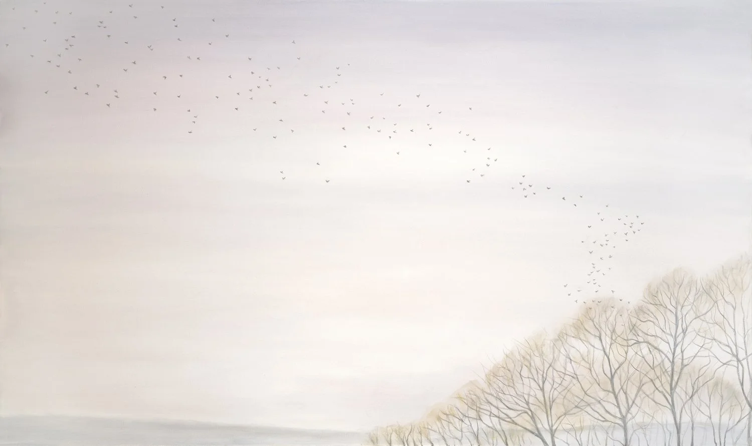 Mermmeration of Starlings
Oil on Canvas 36" x 60"
