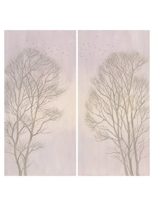 Tree and Rooks Diptych
Oil on Canvas 2 x 48" x 24"