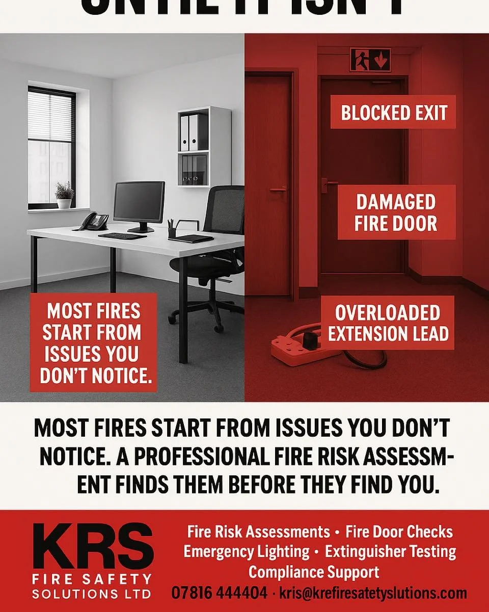 We notice the issue you wouldn&rsquo;t know existed. Give yourself peace of mind. Call KRS Fire Safety solutions 07816444404 or email kris@krsfiresafetysolutions.com #durhamrealestateagent #fireriskassessment #FacilityManagement #landlords #facilitie