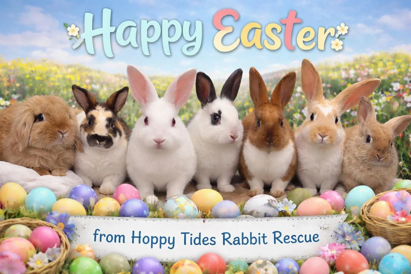 Happy Easter from Hoppy Tides Rabbit Rescue 🐰🌷

While Easter brings joy and celebration, it&rsquo;s also a reminder that rabbits are a long-term commitment &mdash; not just a holiday surprise.

This season, consider adoption, fostering, or supporti