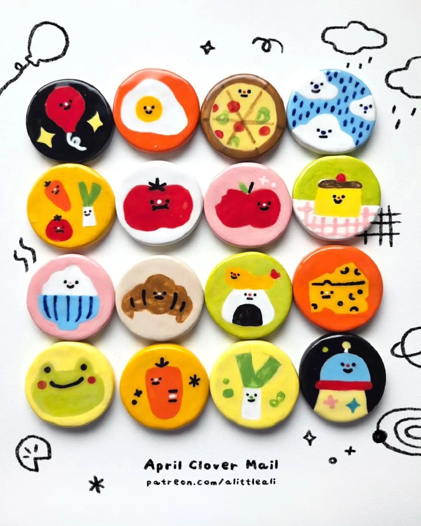 I shared some little pottery goodies with my patr●ns earlier, I loved them so much that I turned them into stickers ☺️ so you can keep a tiny version too 💖

Shipping at the end of April 💌

Join the Clover Club 🍀 if you&rsquo;d like some soft shape