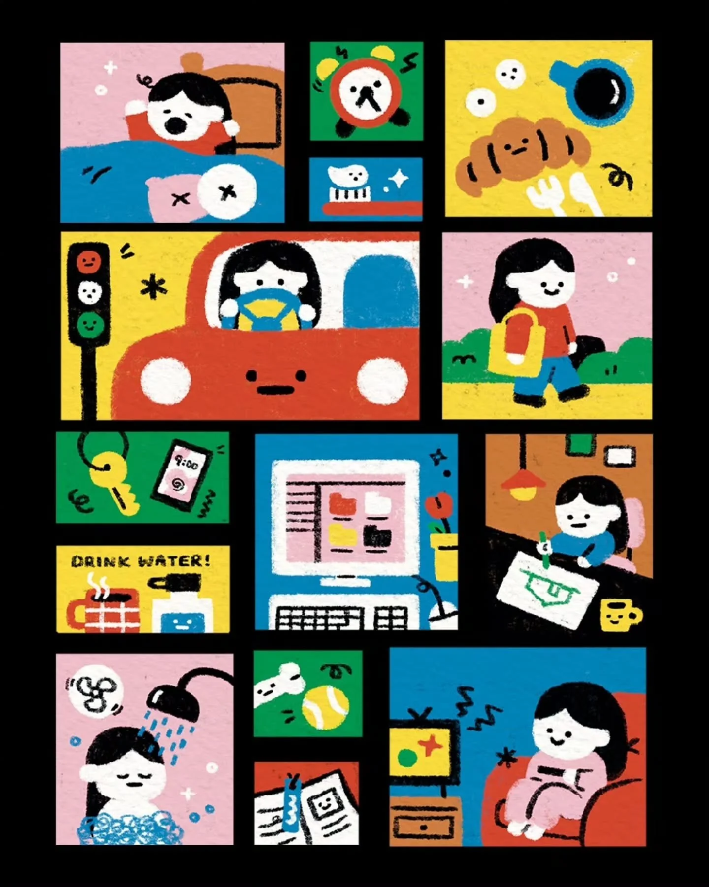 May rewards are a peek into my typical day✨️ A sticker sheet made up of small everyday scenes, the in-between moments I always find myself coming back to 💭

Join the Clover Club 🍀 if you&rsquo;d like some cute stickers in your mailbox💛
