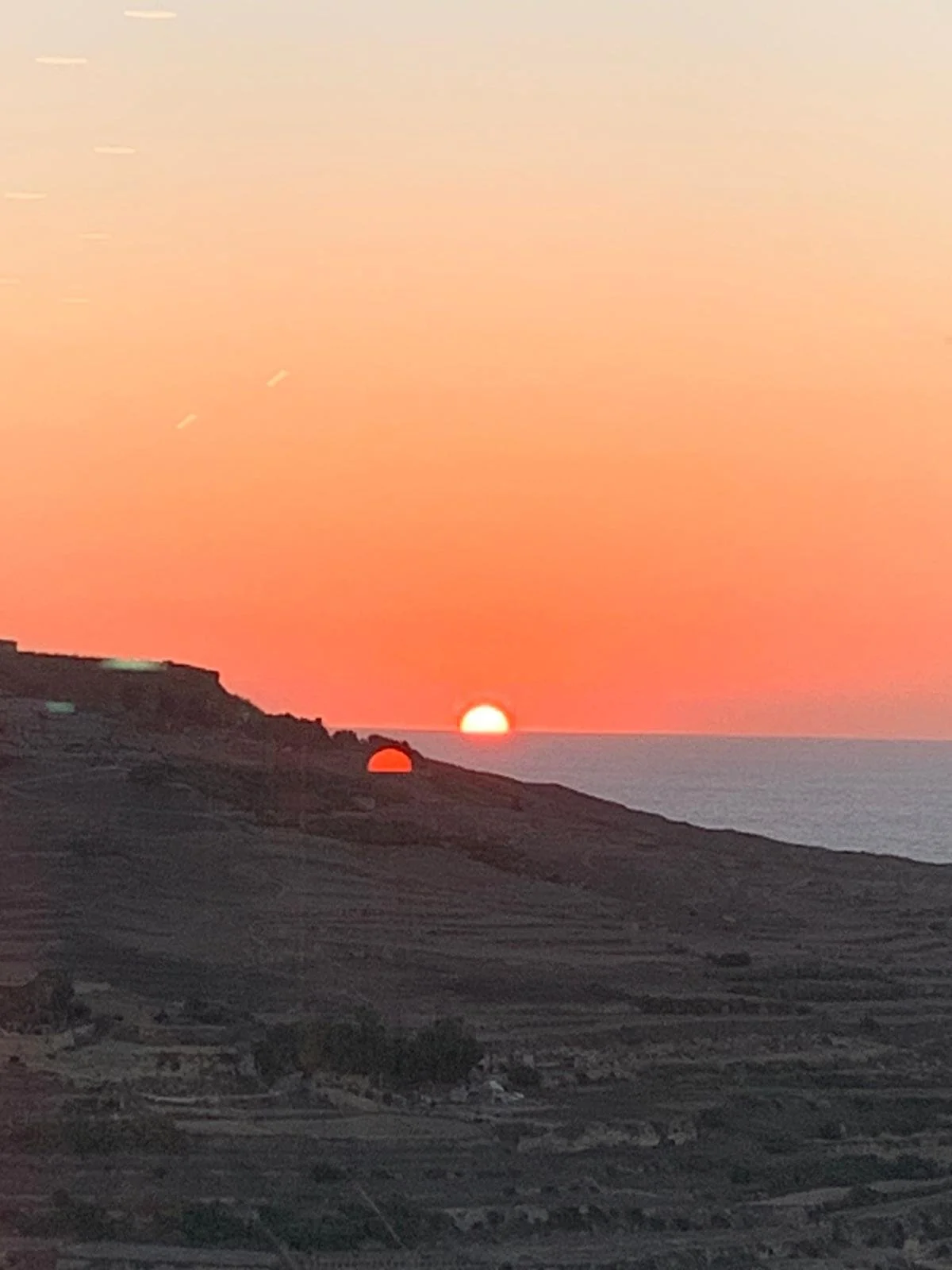 Mediterranean sunset sky, symbolising peace, reflection and carrying retreat energy back home.