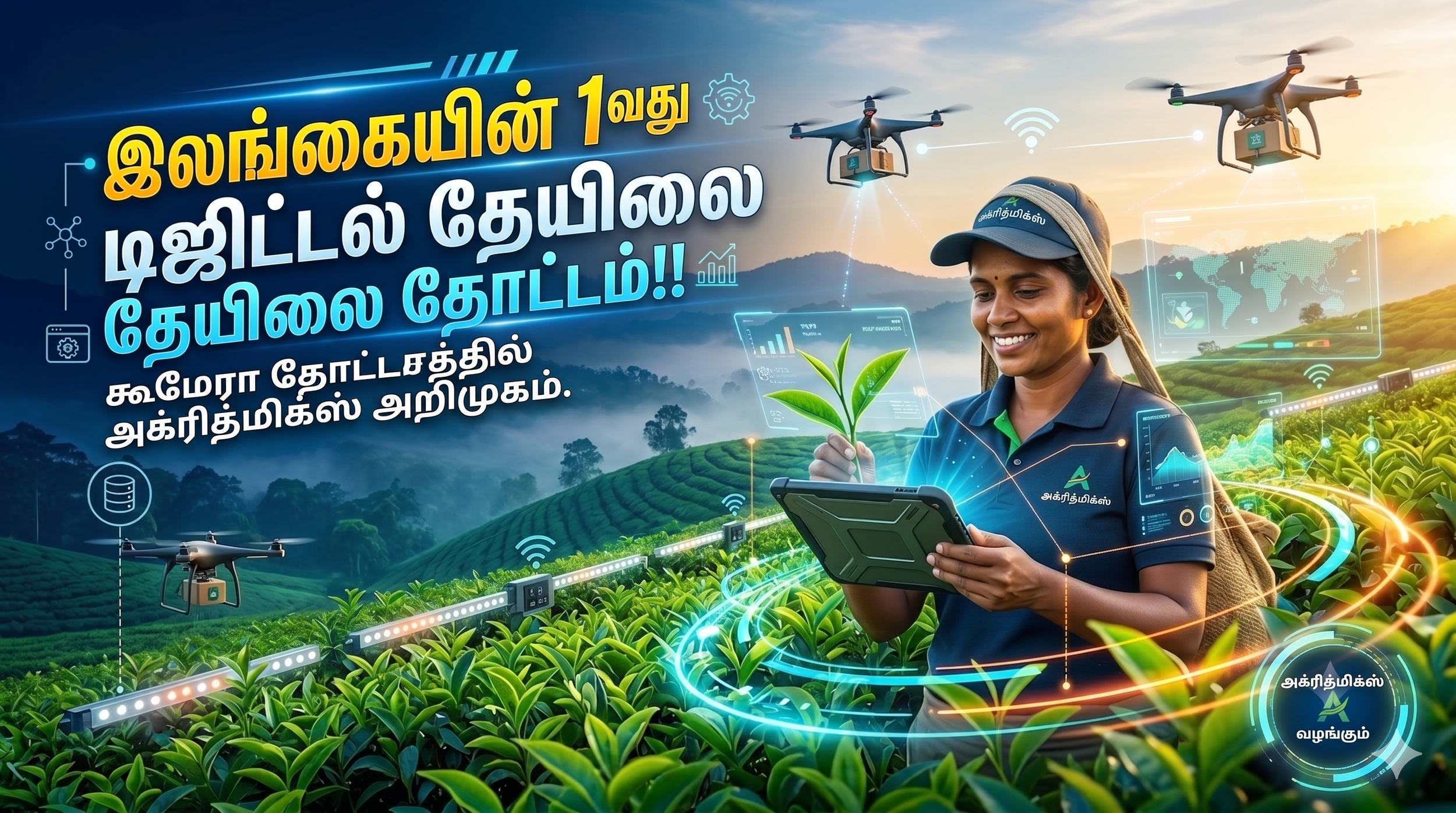இலங்கையின் முதல் டிஜிட்டல் அரச தேயிலைத் தோட்டம்: கூமெரா எஸ்டேட்டில் அக்ரித்மிக்ஸ் அறிமுகம்