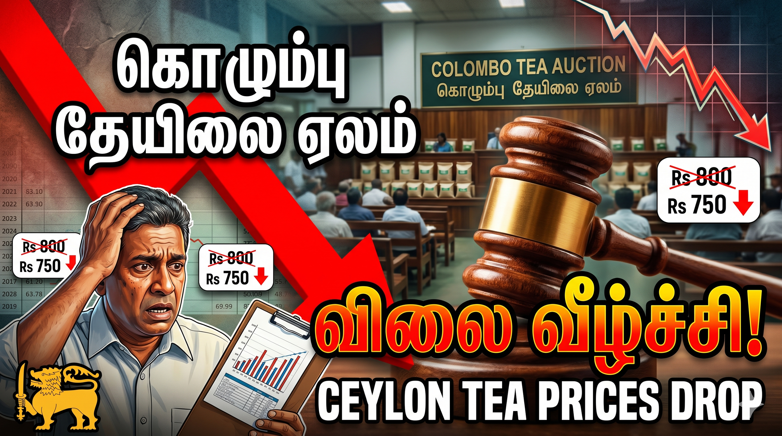 கொழும்பு தேயிலை ஏலத்தில் விலை வீழ்ச்சி | Ceylon Tea Prices Drop