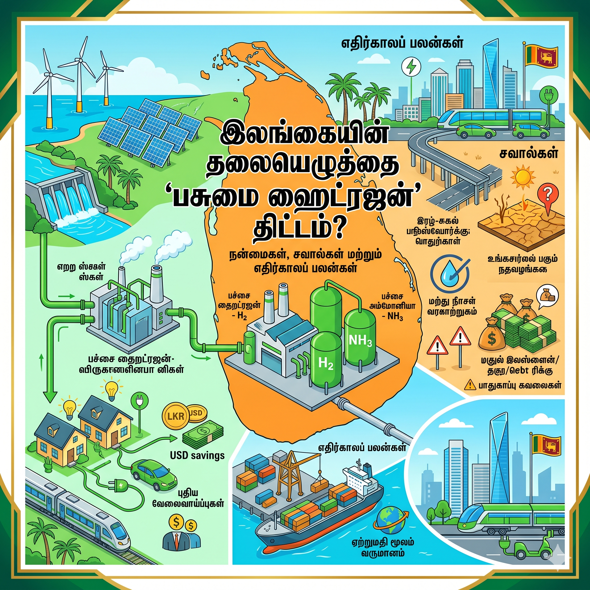 இலங்கையின் பொருளாதாரத் தலையெழுத்தை மாற்றுமா 'பசுமை ஹைட்ரஜன்' திட்டம்? - ஓர் எளிய அலசல்!