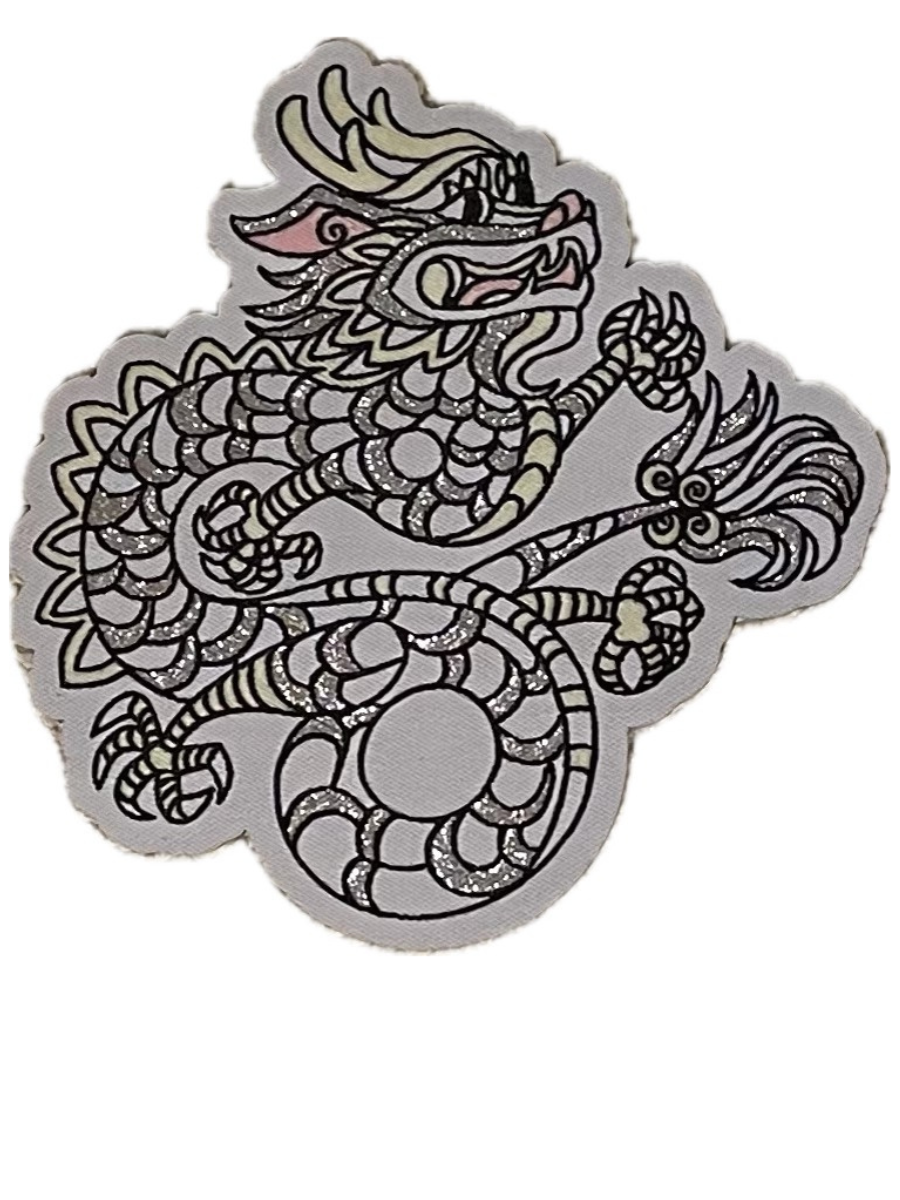 Ao Run Dragon (White) - Patch (Small)