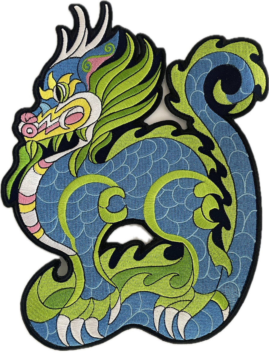 Lac Long Quan (Blue) Dragon - Patch (Large)