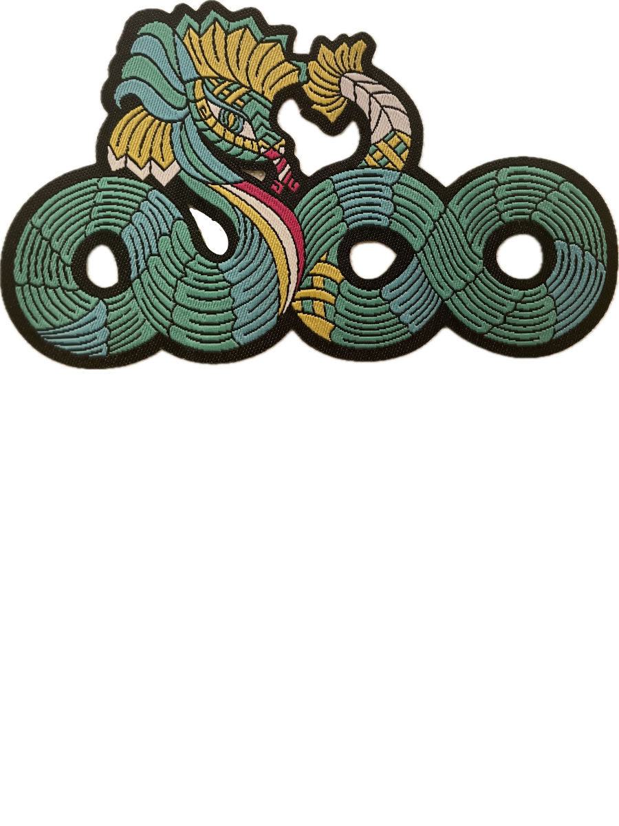 Kukulkan / Quetzalcoatl (Horizontal) Feathered Serpent Dragon - Patch (Small)