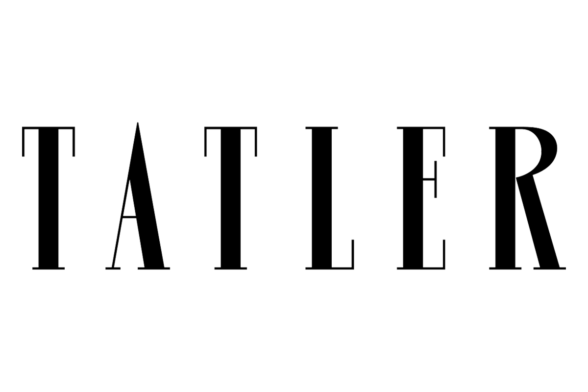 The word 'TATLER' written in large, black, stylized font on a white background.