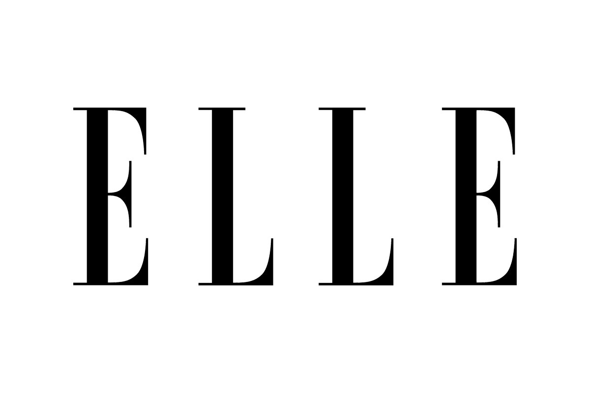The word 'ELLE' written in large, black, capital letters on a white background.